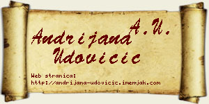Andrijana Udovičić vizit kartica
